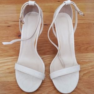 Wild Diva Nude Snake Skin Heels